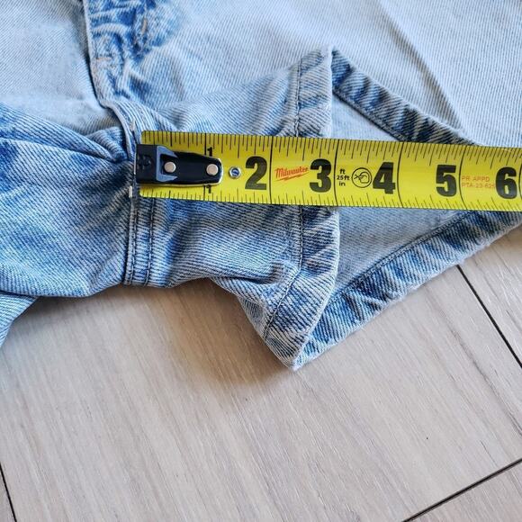 VTG Paris Blues Shorts Womens 5 Denim Point Blank Rock Jean Cut Off Daisy Dukes - Picture 7 of 7